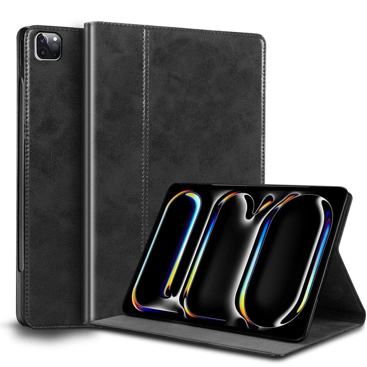 Featuring both genuine leather texture and TPU elasticity, it is resistant to yellowing