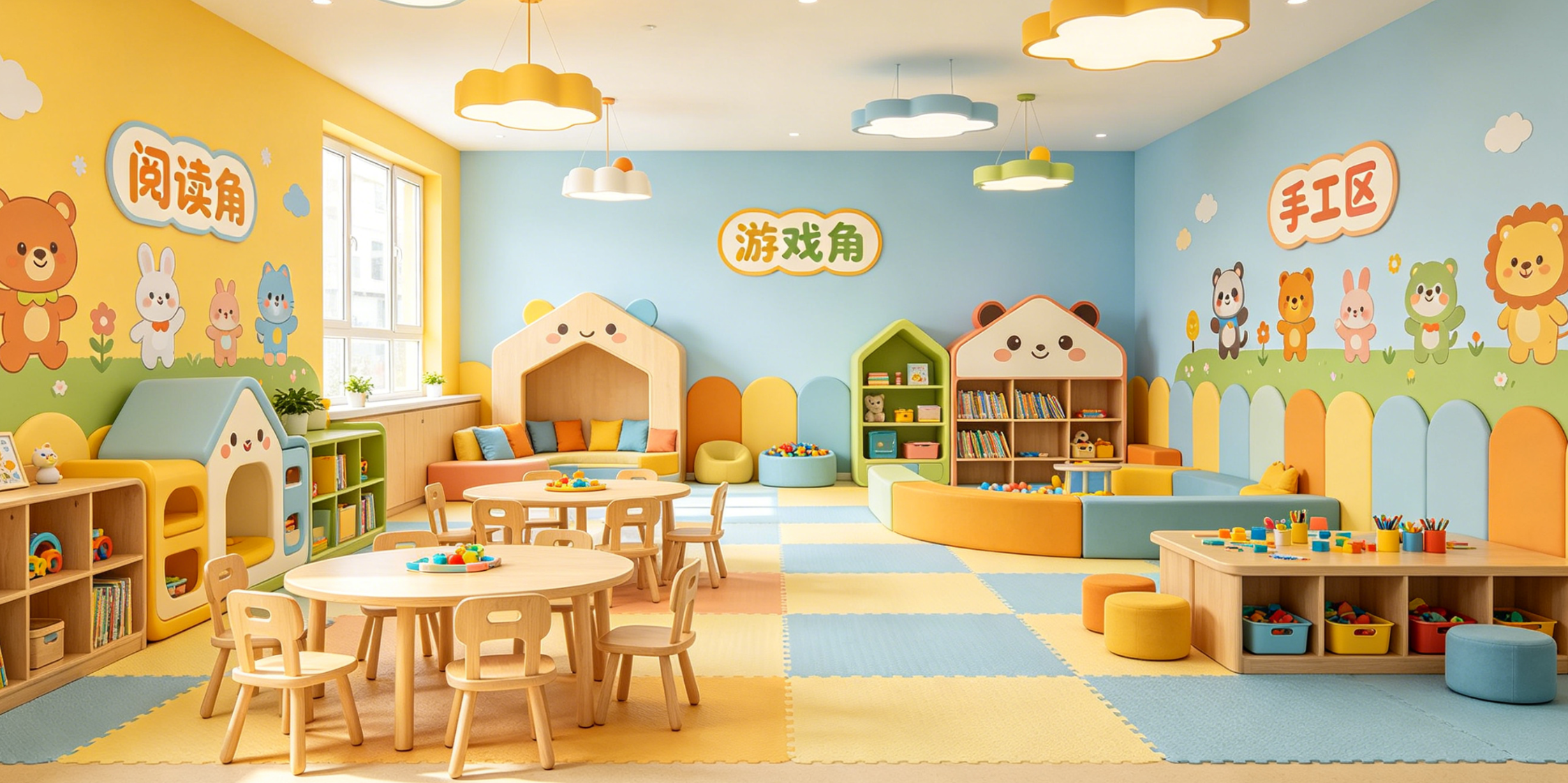 常用于幼儿园墙面，耐磨、抗菌